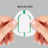 Hold and pull Dexcom or MiaoMiao Libre Green Patch