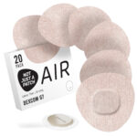 Air Patches for Dexcom G7, ONE+, Stelo CGM – Beige – 20 pack