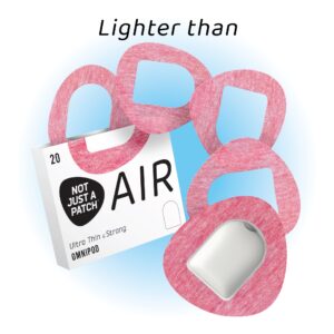 Air Patches Cutout for Omnipod - Red - 20 pack
