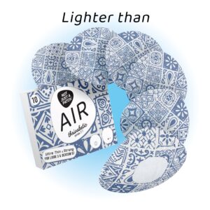 NJAP x Thrivabetic - Air Patches for Dexcom G7, Libre 3, ONE+, Stelo CGM | Mediterranean Mosaic Blue | 10 packs - Dexcom G7