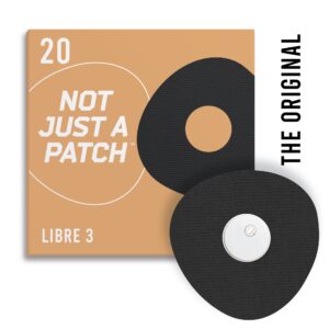 Original Patches Cutout for Libre 3 - Black - 20 pack